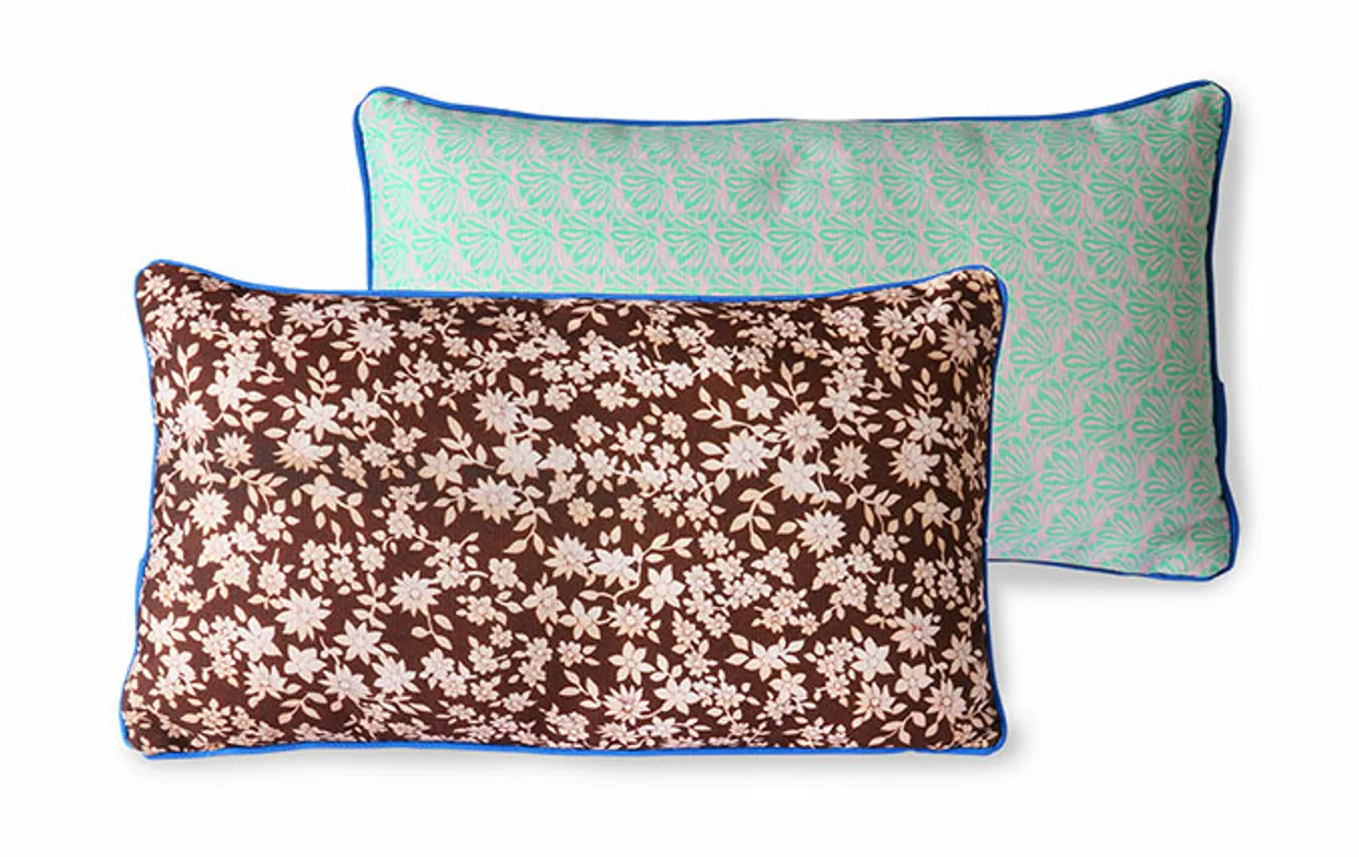 DORIS for HKLIVING: printed cushion brown (35x60)