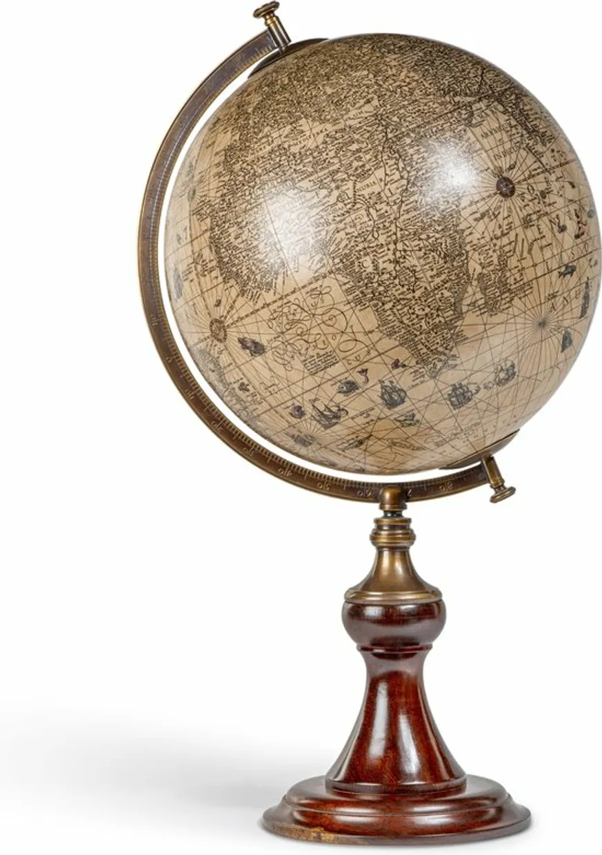 Klassieke wereldbol GL003D Hondius 1627 met klassieke voet | Authentic