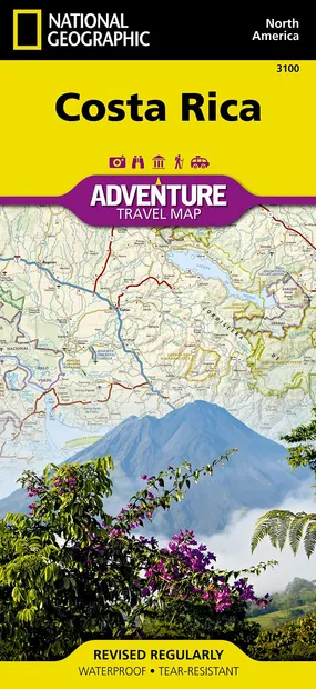 Wegenkaart - landkaart 3100 Adventure Map Costa Rica | National Geogra