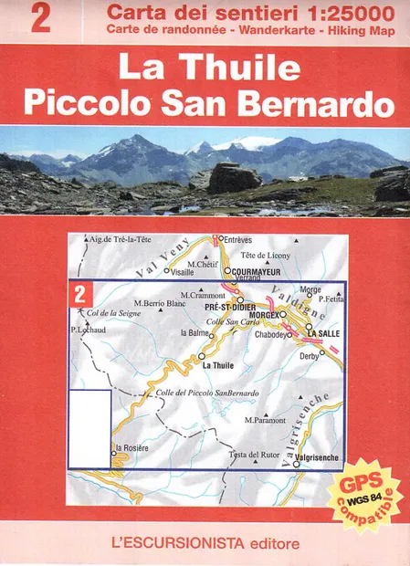Wandelkaart 02 La Thuile, Piccolo San Bernardo | L'Escursionista edito