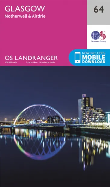 Wandelkaart - Topografische kaart 064 Landranger  Glasgow, Motherwell