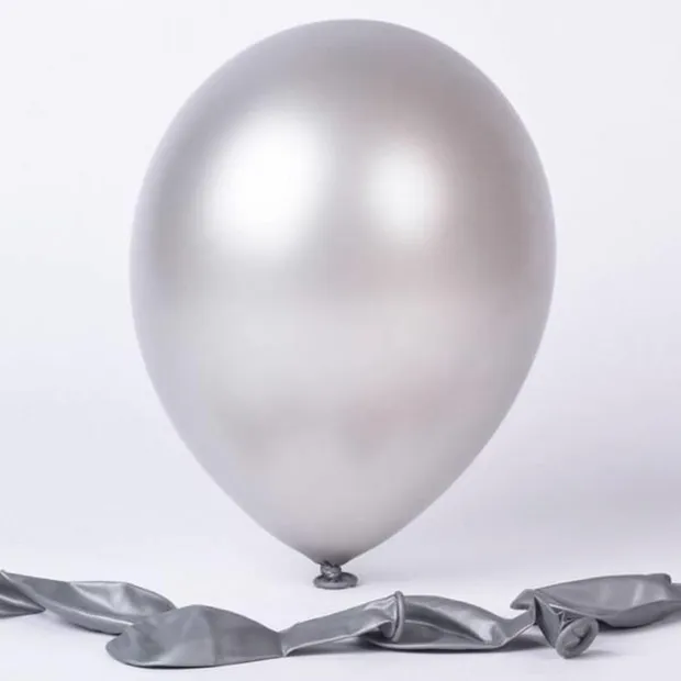 100 ballonnen zilver metallic