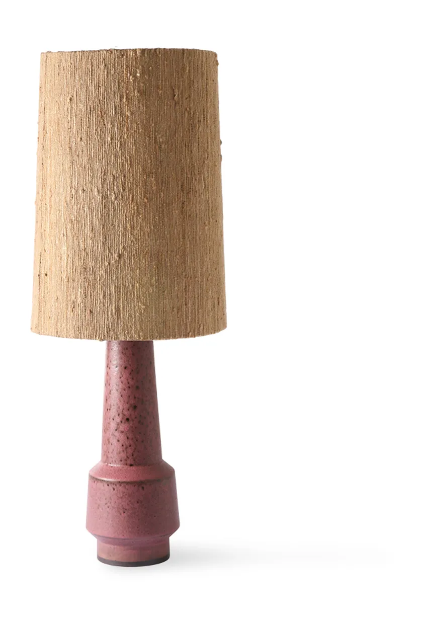 Cone lamp shade silk brown (ø32cm)