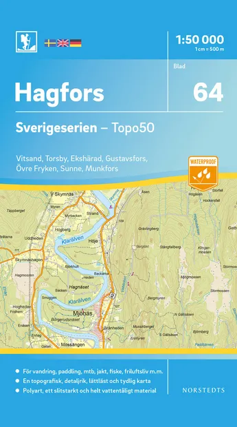 Wandelkaart - Topografische kaart 64 Sverigeserien Hagfors | Norstedts