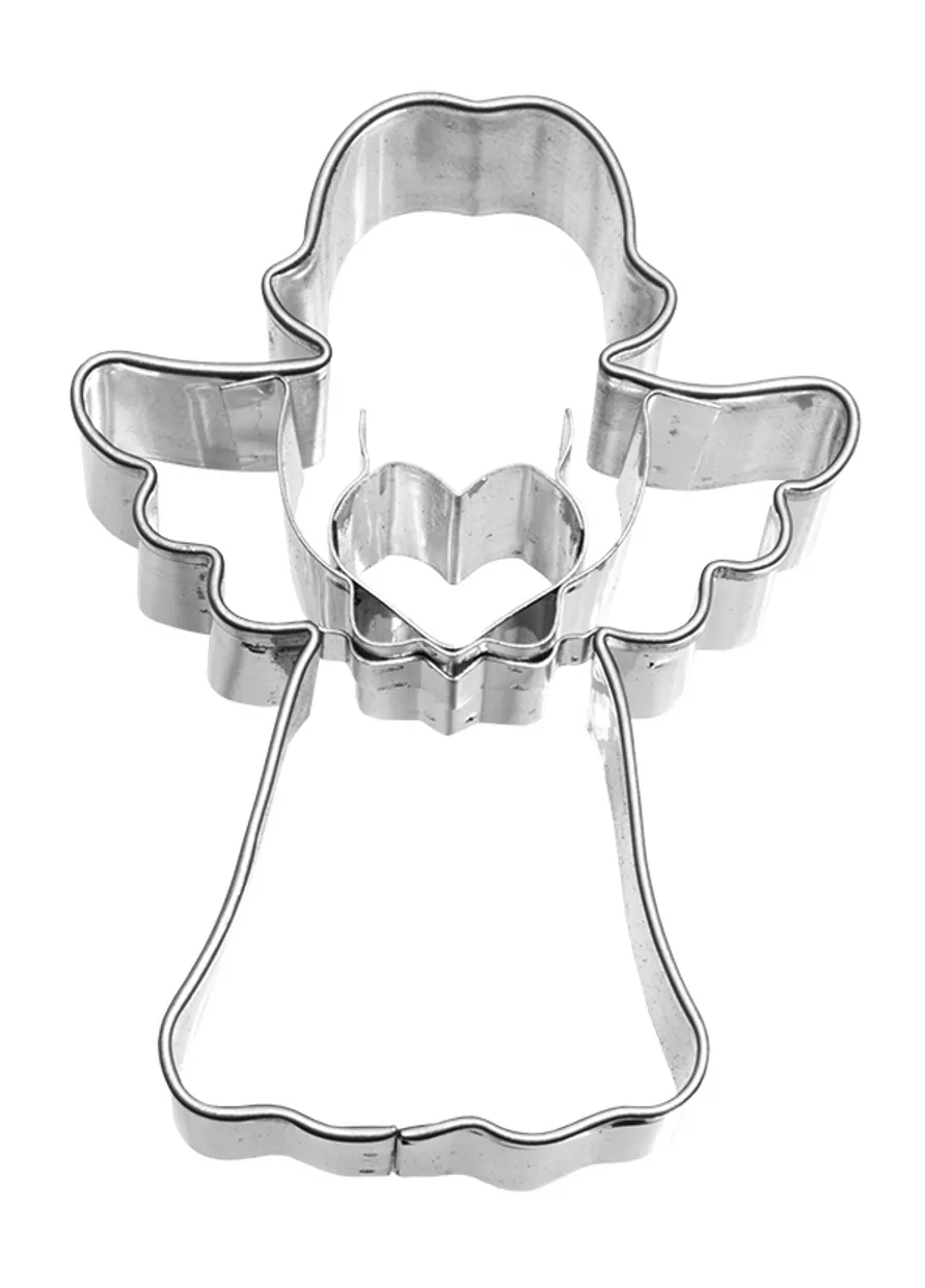 Uitsteekvorm engel met hart 7cm